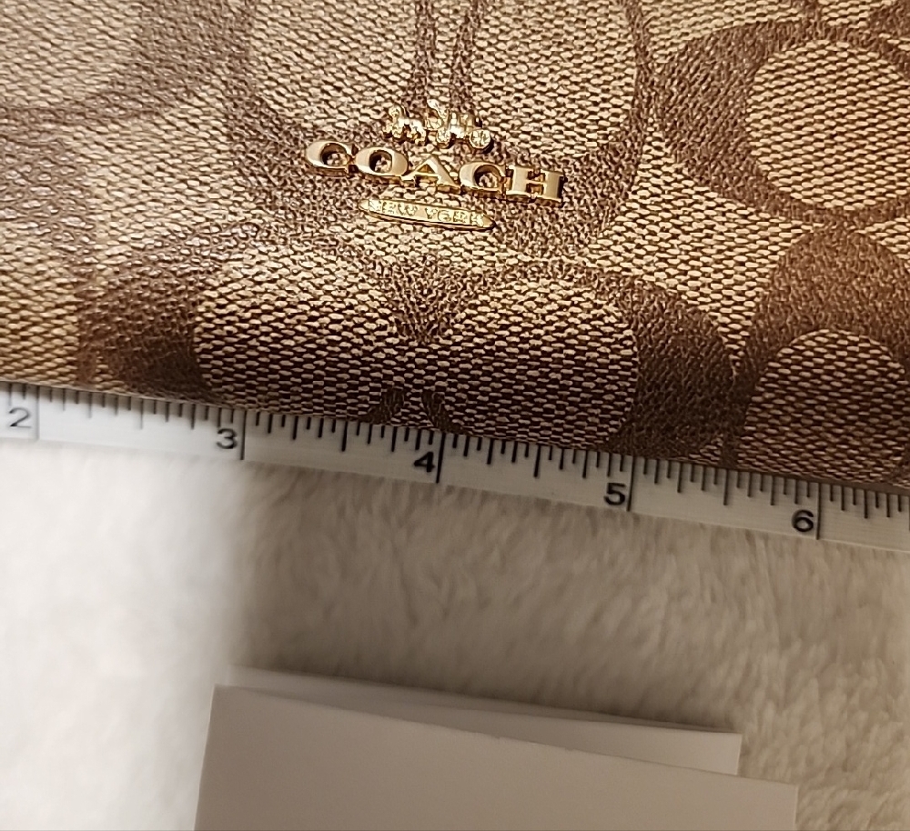 Coach Tan and Brown Signature Wristlet - Picture 2 of 7